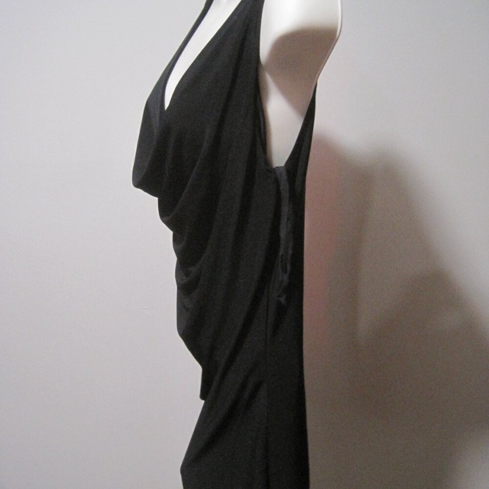 Michael Kors Women's Black Blouse Size Medium Cowl Neck Sleeveless Side Zipper - Picture 3 of 6
